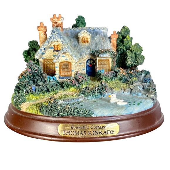Thomas Kinkade Everett's Cottage Christmas Village Lighted Cottage Collection - Picture 5 of 12